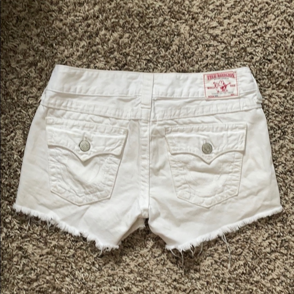 True Religion White Shorts